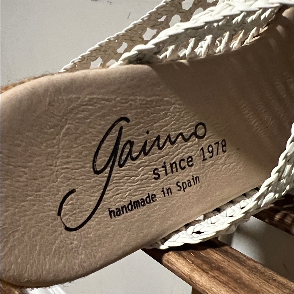 Gaimo Women’s Size 10 White Woven Leather Mules - Picture 8 of 9